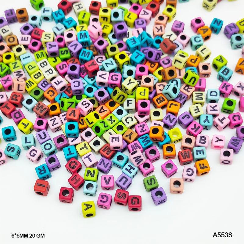 MG Traders Beads Bracelet Beads Plastic 20Gm 6Mm (A553S)