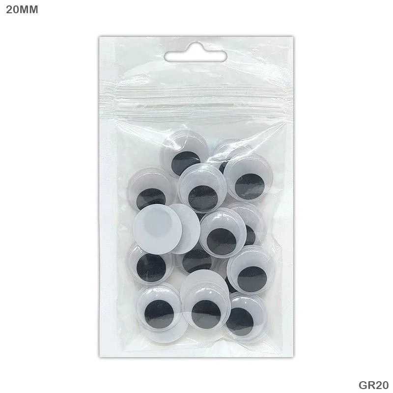 MG Traders 1 Googly Eye Googly Eye Sp Round 20Mm (20 Pcs) (Gr20)