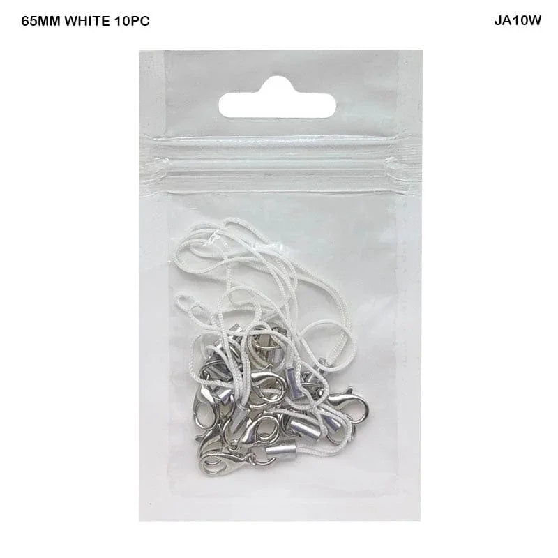 MG Traders 1 Jewellery Ja10W 10Pc Claps Thread 65Mm White