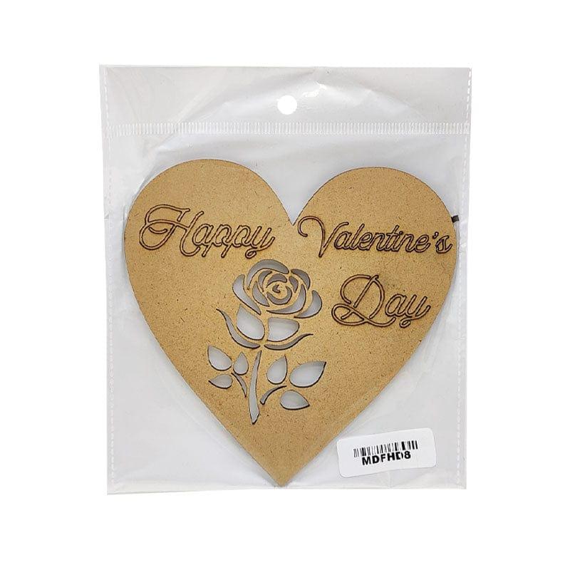 MG Traders 1 MDF Mdf Cutout Heart Design 5 Inch (Mdfhd8)