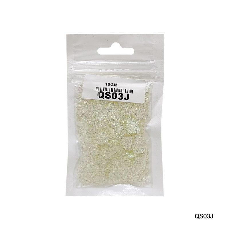 MG Traders Sequin Qs03J Heart Glitter 7Mm 10Gm Sequince