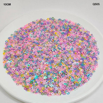 MG Traders 1 Sequin Qs05 Multi Ring 3-5Mm 10Gm Sequins