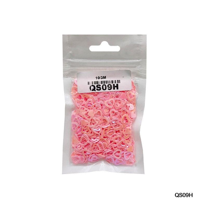 MG Traders 1 Sequin Qs09H Heart H 6Mm L Pink 10Gm Sequins