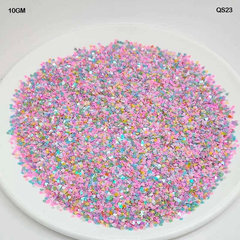 MG Traders 1 Sequin Qs23 Multi Heart 3Mm 10Gm Sequins