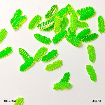MG Traders 1 Sequin Qs77C 10Gm Sequins Ss Leaf