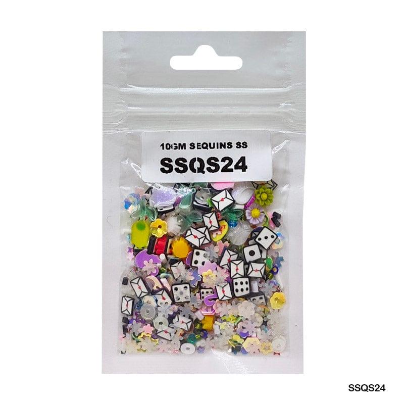 MG Traders 1 Sequin Ssqs24 Multi 10Gm Sequins Ss