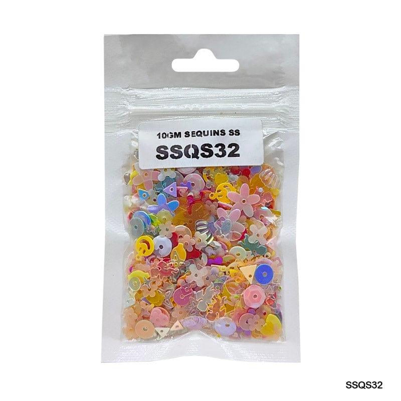 MG Traders 1 Sequin Ssqs32 Multi 10Gm Sequins Ss