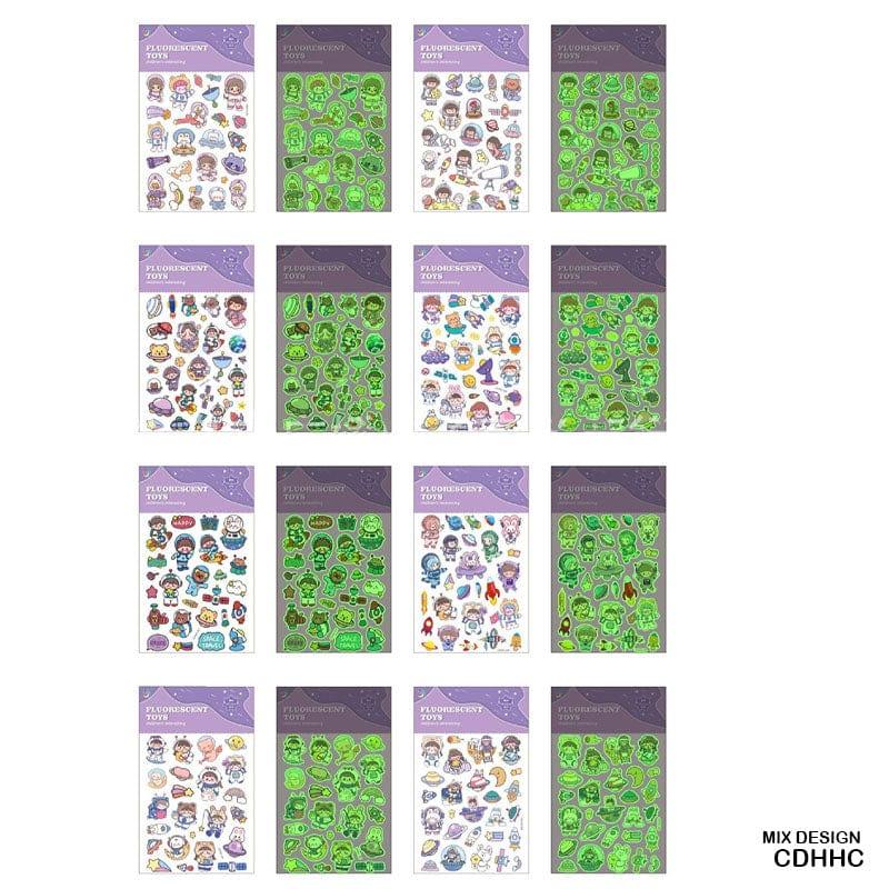 MG Traders Stickers Cdhhc Fluorescent Glow In Dark Sticker