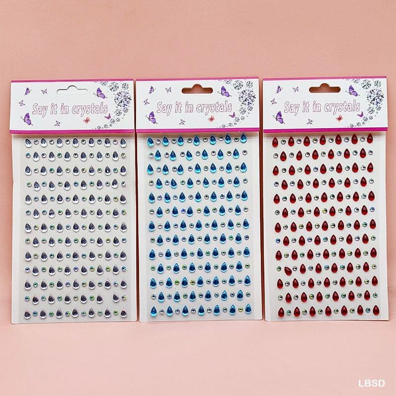 MG Traders 1 Stickers Drop Shape Stone Sticker (Lbsd)