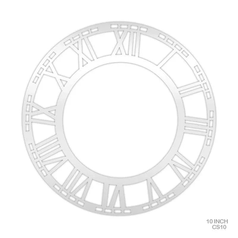 MG Traders Acrylic Clock Clock Acrylic Silver 10" Roman (Cs10)