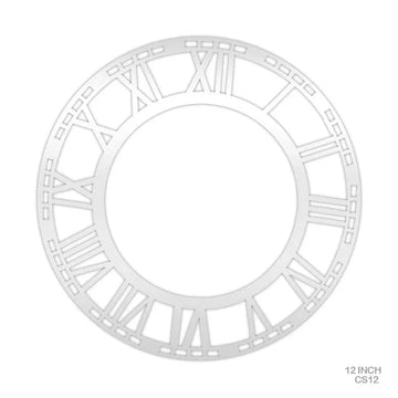 MG Traders Acrylic Clock Clock Acrylic Silver 12" Roman (Cs12)