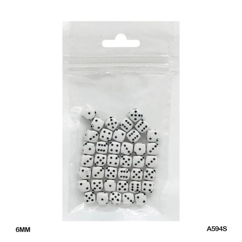 MG Traders Beads Bracelet Beads Plastic 20Gm 6Mm (A594S)