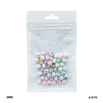 MG Traders Beads Bracelet Beads Plastic 20Gm 7Mm (A167S)