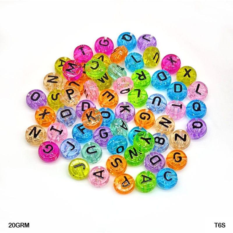 MG Traders Beads Bracelet Beads Plastic 20Gm (T6S)