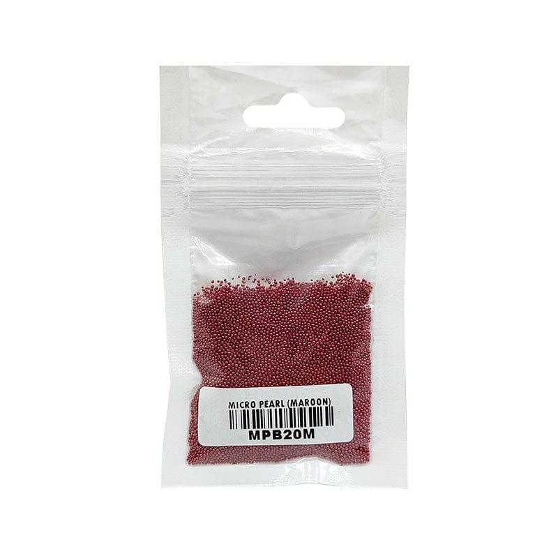 MG Traders Beads Micro Pearl Beads (Mpb20M) Maroon 20Gm Pkt