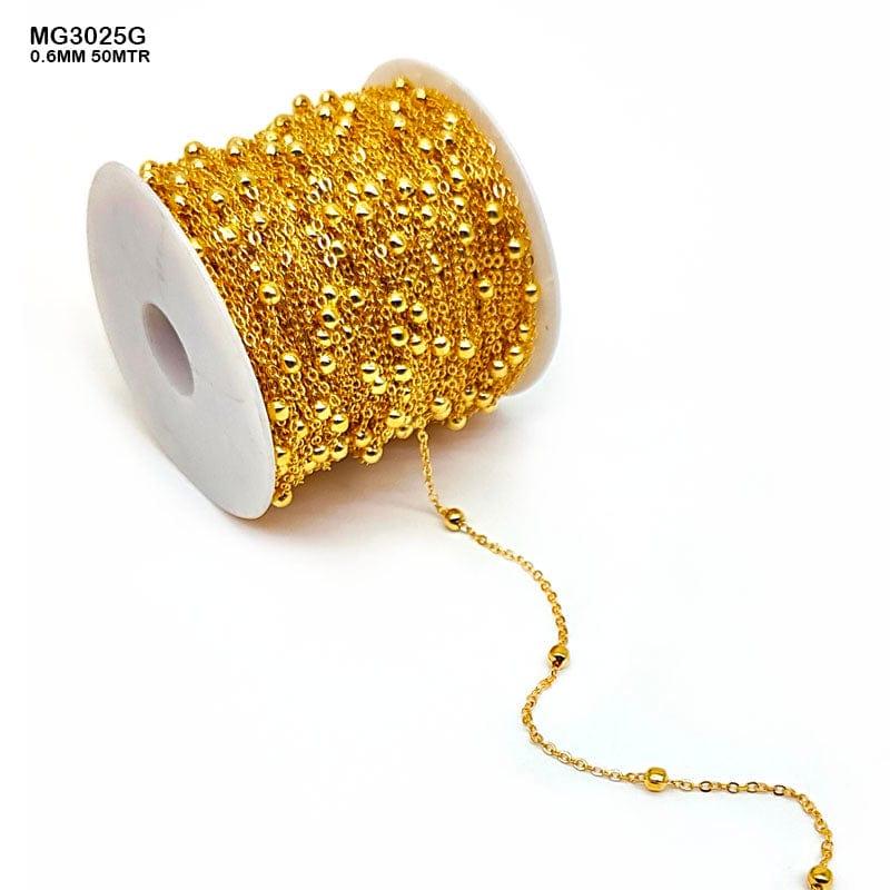 MG Traders Chains & Hooks Chain 0.6Mm Gold 50Mtr (Mg3025G)