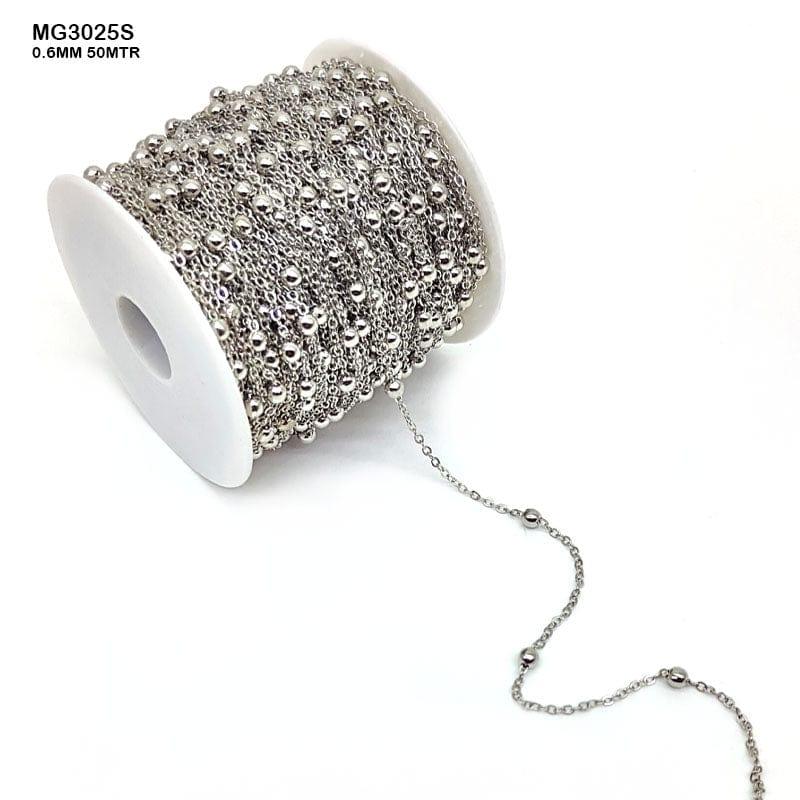 MG Traders Chains & Hooks Chain 0.6Mm Silver 50Mtr (Mg3025S)