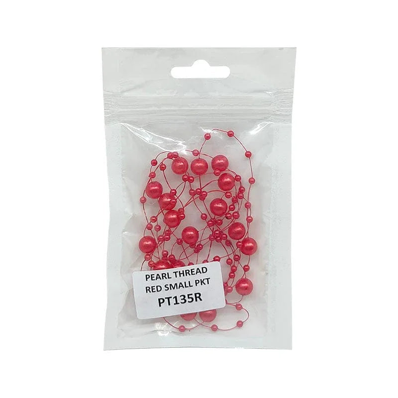 MG Traders Chains & Hooks Pearl Thread Small Pkt (1.35Mtr) Red