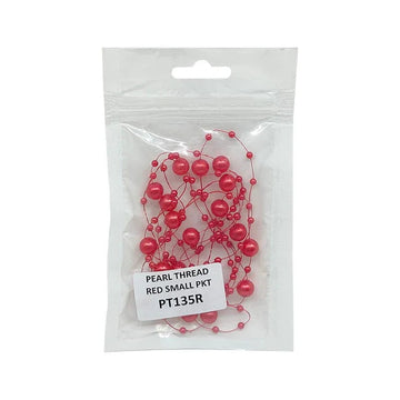 MG Traders Chains & Hooks Pearl Thread Small Pkt (1.35Mtr) Red