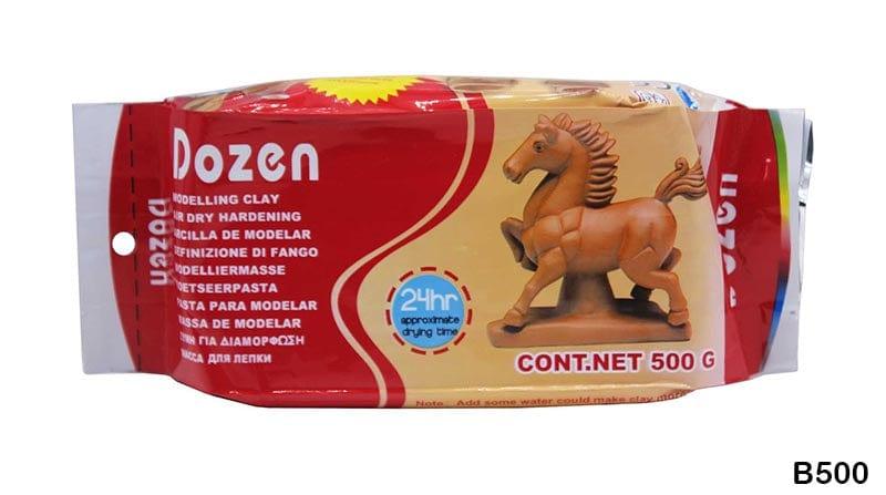 MG Traders Clay Dozen Air Dry Clay Brown 500G (B500)