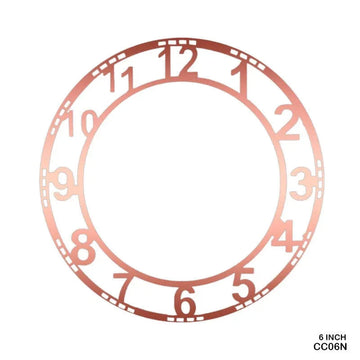 MG Traders Clock Making Material Clock Acrylic Copper 06" Number (Cc06N)