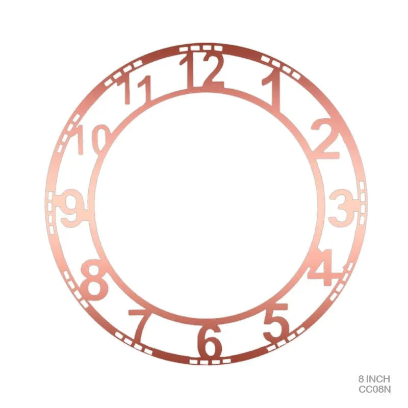 MG Traders Clock Making Material Clock Acrylic Copper 08" Number (Cc08N)