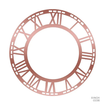 MG Traders Clock Making Material Clock Acrylic Copper 08" Roman (Cc08)