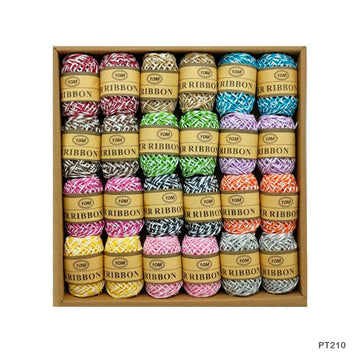 MG Traders Craft Threads & Pearl Lace Paper Thread 2Tone 10Mtr (24Pcs/Box)(Pt210)