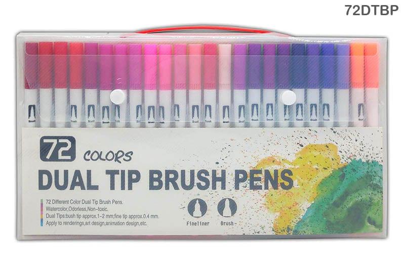 MG Traders Drawing Materials Dual Tip Brush Pen 72 Color Set (72Dtbp)