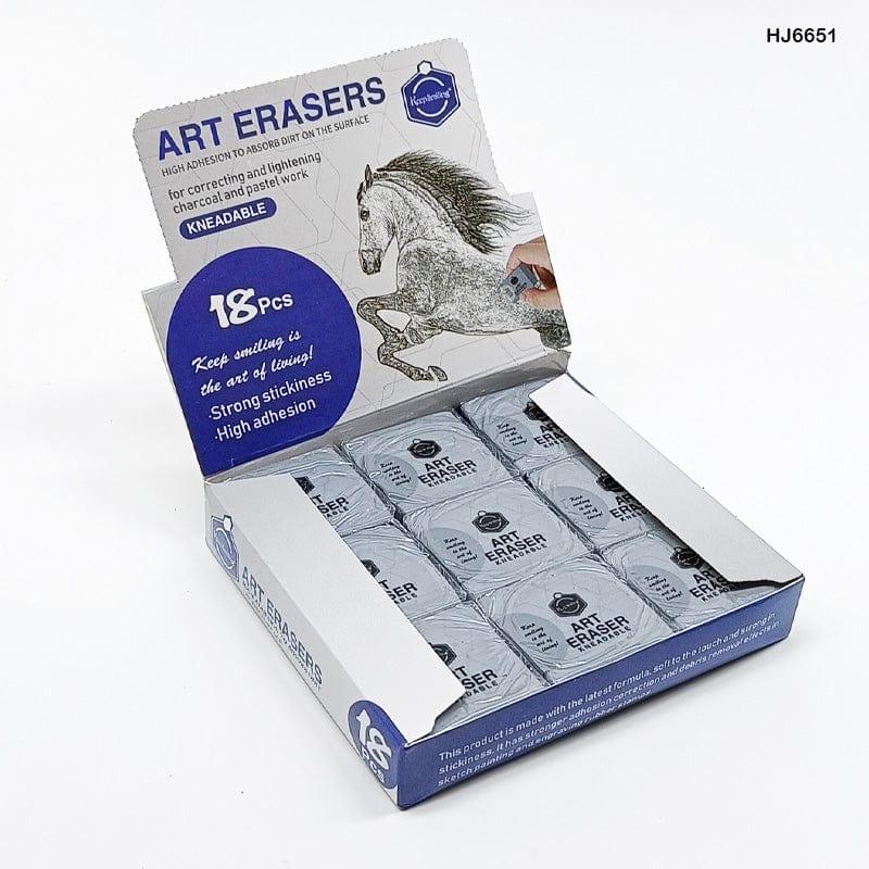 MG Traders Eraser Hj6651 Art Eraser Kneadable Gray 18Pcs