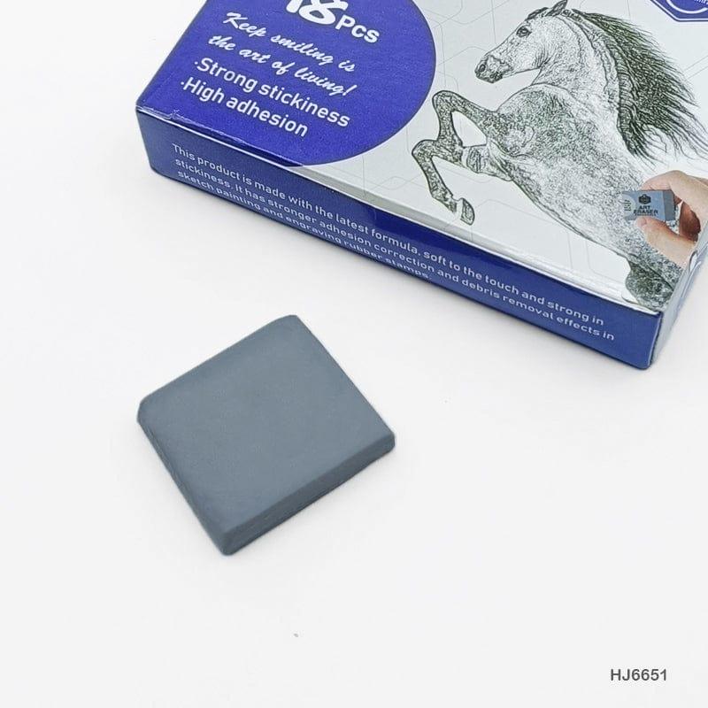 MG Traders Eraser Hj6651 Art Eraser Kneadable Gray 18Pcs