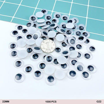 MG Traders Googly Eye Googly Eye Round 22Mm (1000 Pcs) (G22)