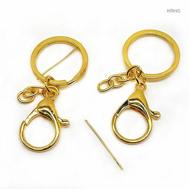 MG Traders Hook Krhg Key Ring With Hook 500Pc Gold 1.6X30Mm