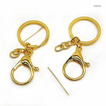 MG Traders Hook Krhg Key Ring With Hook 500Pc Gold 1.6X30Mm