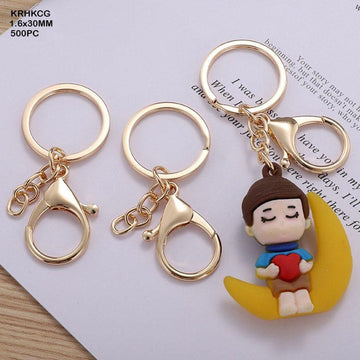 MG Traders Hook Krhkcg Key Ring With Hook 500Pc Kc Gold 1.6X30Mm