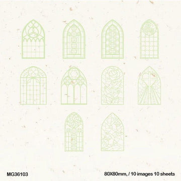 MG Traders Journaling stickers Mg36103 Decoration Paper Cutout 10Pc