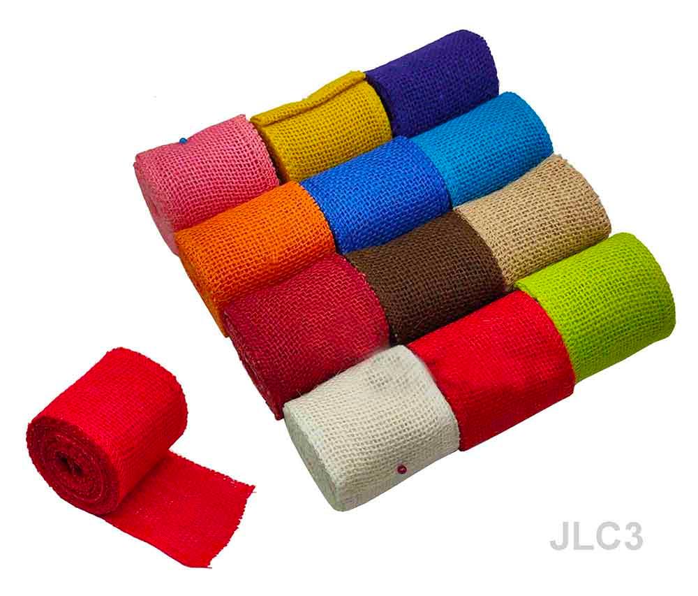 MG Traders Jute Jlc3 Jute Lace Colored (12Pc) 2Mtr Each