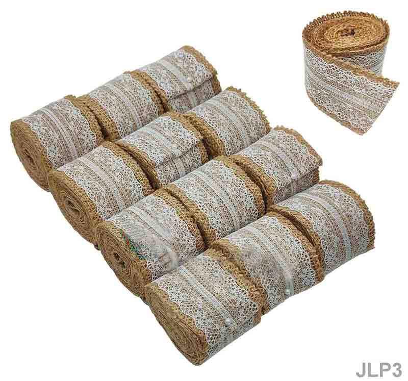 MG Traders Jute Jlp3 Jute Lace (12Pc) 2Mtr Each