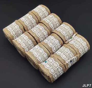 MG Traders Jute Jlp7 Jute Lace (12Pc) 2Mtr Each