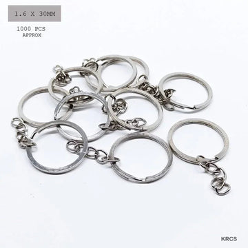 MG Traders Key Chain Krcs Key Ring With Chain 1000Pc Silver 1.6X30Mm