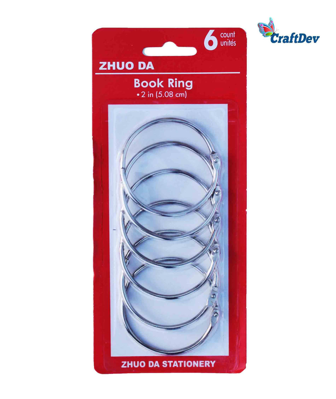MG Traders Keychain Ring 50Mm Card Ring 6Pc (50C)