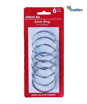 MG Traders Keychain Ring 50Mm Card Ring 6Pc (50C)