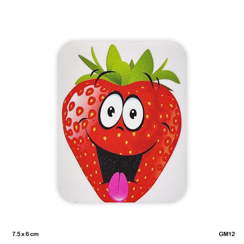MG Traders Magnet Sheet & Buttons Gm12 Glitter Printed Fridge Magnet 6X7.5Cm