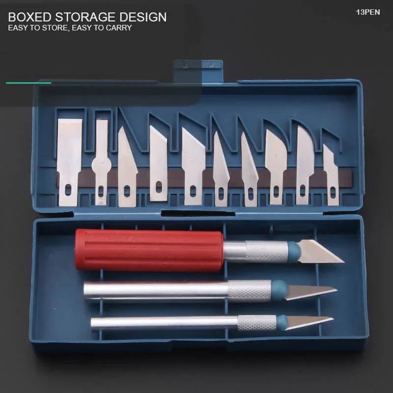 MG Traders Mandala & Art Pens 13Pc Precision Knife Set (13Pen)