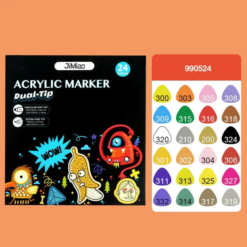 MG Traders Marker 990524 Acrylic Dual Tip Marker 24 Color