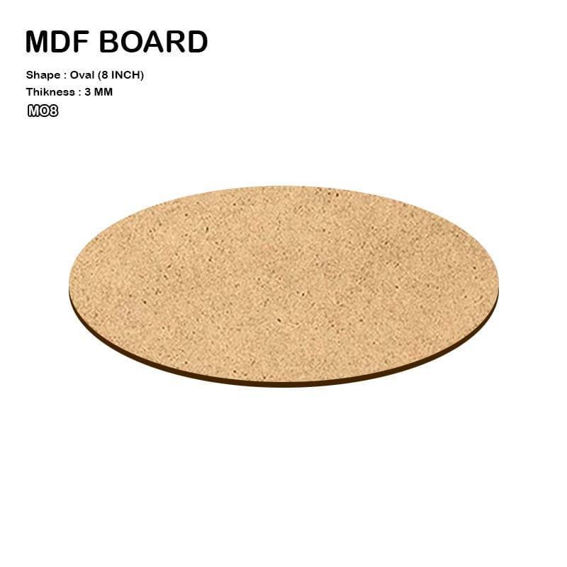 MG Traders MDF Boards & Base Mdf Oval 8 Inch  10Pcs (Mo8)