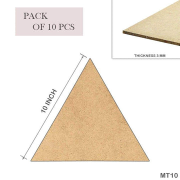 MG Traders MDF Boards & Base Mdf Triangle 10 Inch  10Pcs (Mt10)