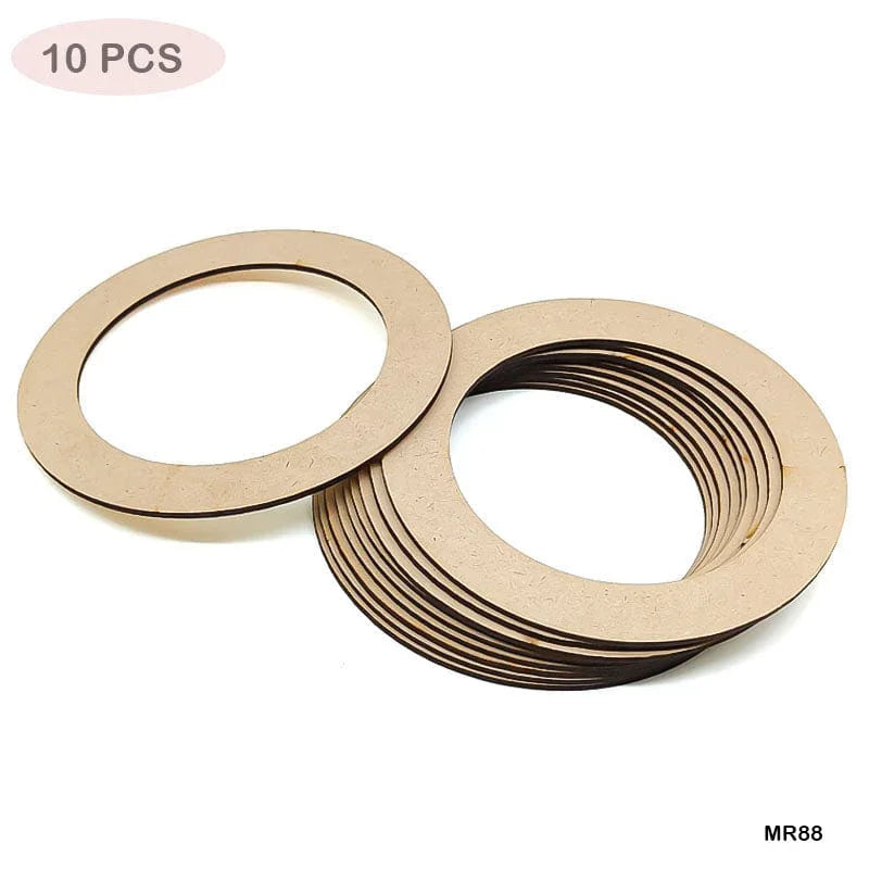 MG Traders Mdf Cutout Mdf Ring 8X8 10Pcs (Mr88)