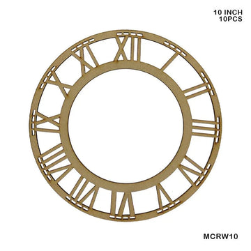 MG Traders MDF Mdf Cutout Roman Watch Round 10Pcs 10 Inch (Mcrw10)