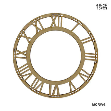 MG Traders MDF Mdf Cutout Roman Watch Round 10Pcs 6 Inch (Mcrw6)